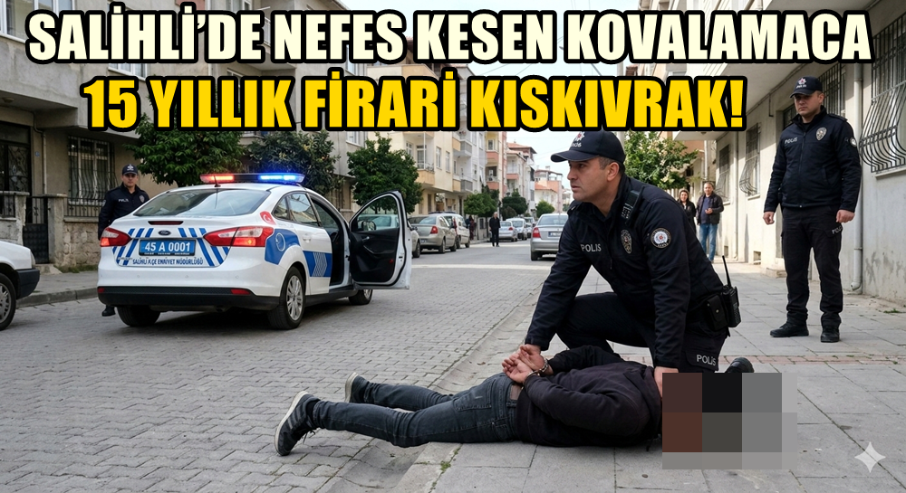 SALİHLİ’DE NEFES KESEN KOVALAMACA: 15 YILLIK FİRARİ KISKIVRAK!
