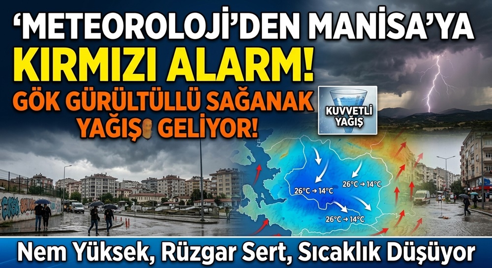 Meteoroloji’den Manisa’ya Uyarı: Gök Gürültülü Sağanak Yağış Geliyor!