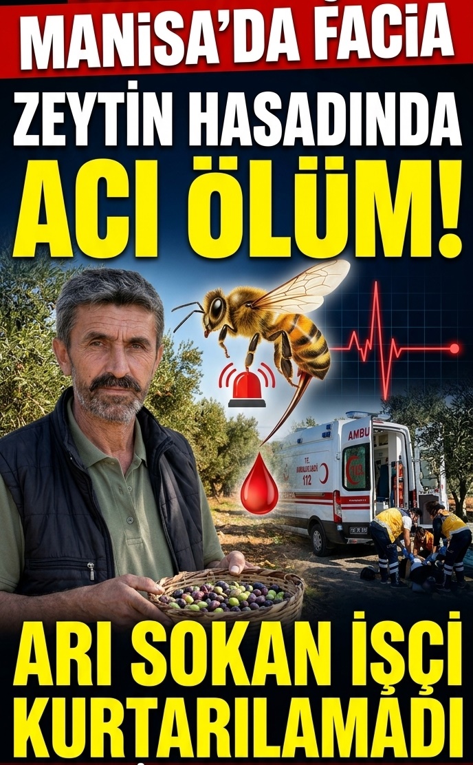 Manisa'da arı sokan kişi hayatını kaybetti