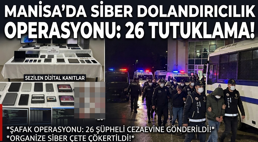 MANİSA’DA DOLANDIRICILIK OPERASYONU: 26 TUTUKLAMA!